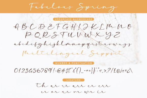Fabulous Spring Font PNG with transparent background - Preview 5