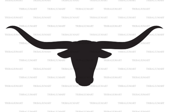 Longhorn Head (Texas Design) Afbeelding Afdrukbare Illustraties Door TribaliumArt