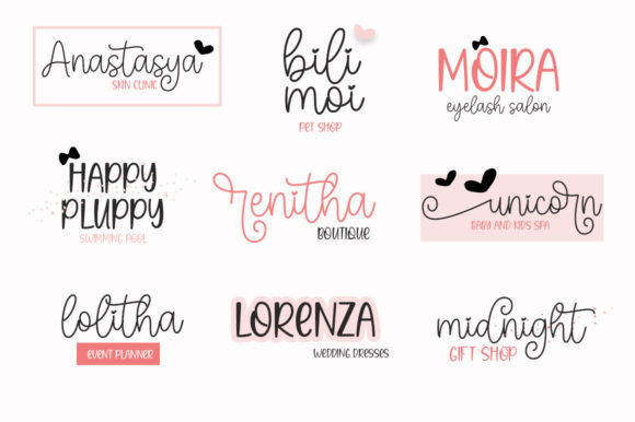 Marie Clairie Font PNG with transparent background - Preview 3
