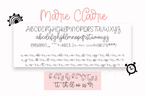 Marie Clairie Font PNG with transparent background - Preview 6