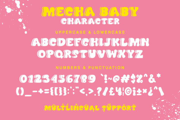 Mecha Baby Font PNG with transparent background - Preview 5