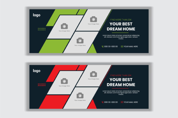 Preview of Real Estate Agencies Social Media Cover real estate social media template