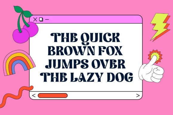 Retro Boldy Font PNG with transparent background - Preview 1