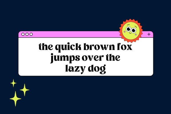 Retro Boldy Font PNG with transparent background - Preview 3