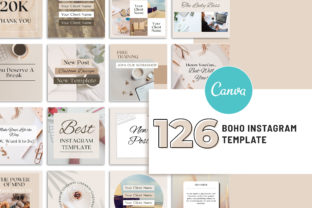Boho Instagram Canva Post Template Graphic by SnapyBiz · Creative Fabrica