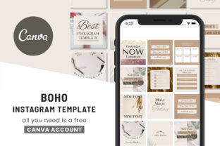 Boho Instagram Canva Post Template Graphic by SnapyBiz · Creative Fabrica