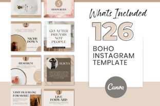 Boho Instagram Canva Post Template Graphic by SnapyBiz · Creative Fabrica