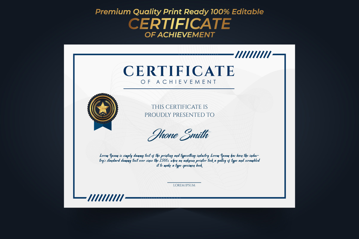 Elegant Certificate Template Graphic by Md_mohiuddin · Creative Fabrica