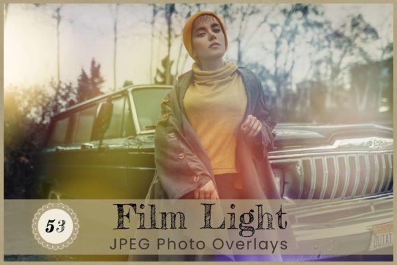 Film Light Overlays Digital Gold Photo