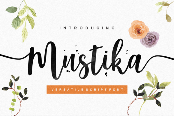 Mustika Font PNG with transparent background - Preview 1