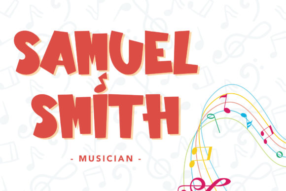 On Melody Font PNG with transparent background - Preview 3