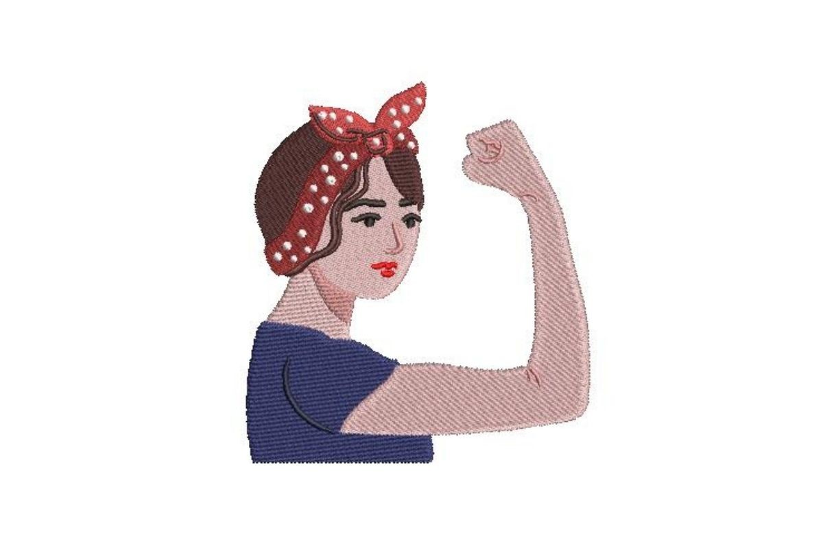 Woman Posing Her Muscles
