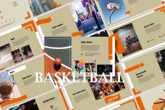 Preview of Basketball Sport - Powerpoint sports presentation template
