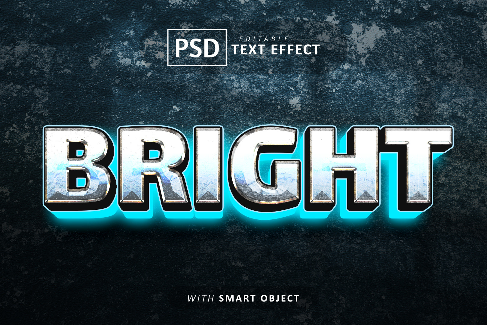 Bright 3d Text Effect Editable Graphic by aglonemadesign · Creative Fabrica
