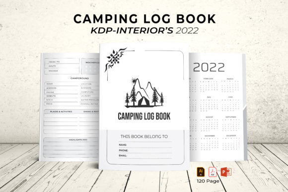 Camping Log Book Planner KDP Interior’s