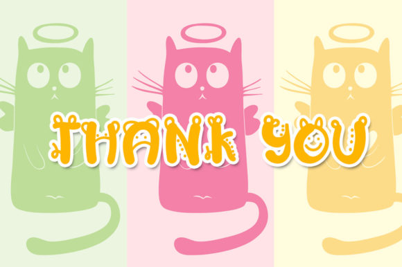 Cat Love Font PNG with transparent background - Preview 3