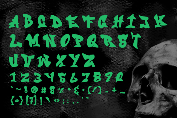 Dark Razoor Font PNG with transparent background - Preview 1