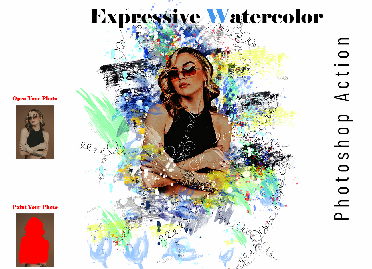 Expressive Watercolor Photoshop Action Graphic by hmalamin8952 ...