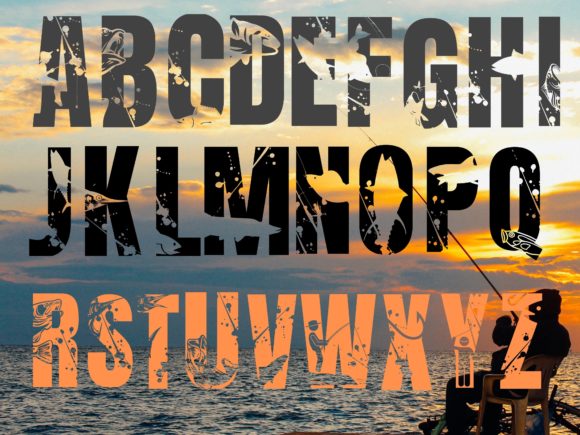 Fishing Lesson Font PNG with transparent background - Preview 1