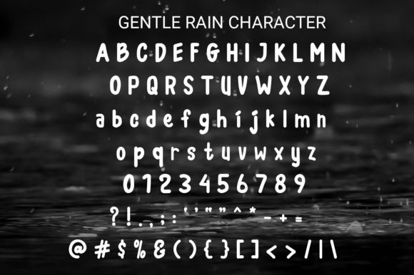 Gentle Rain Font PNG with transparent background - Preview 4