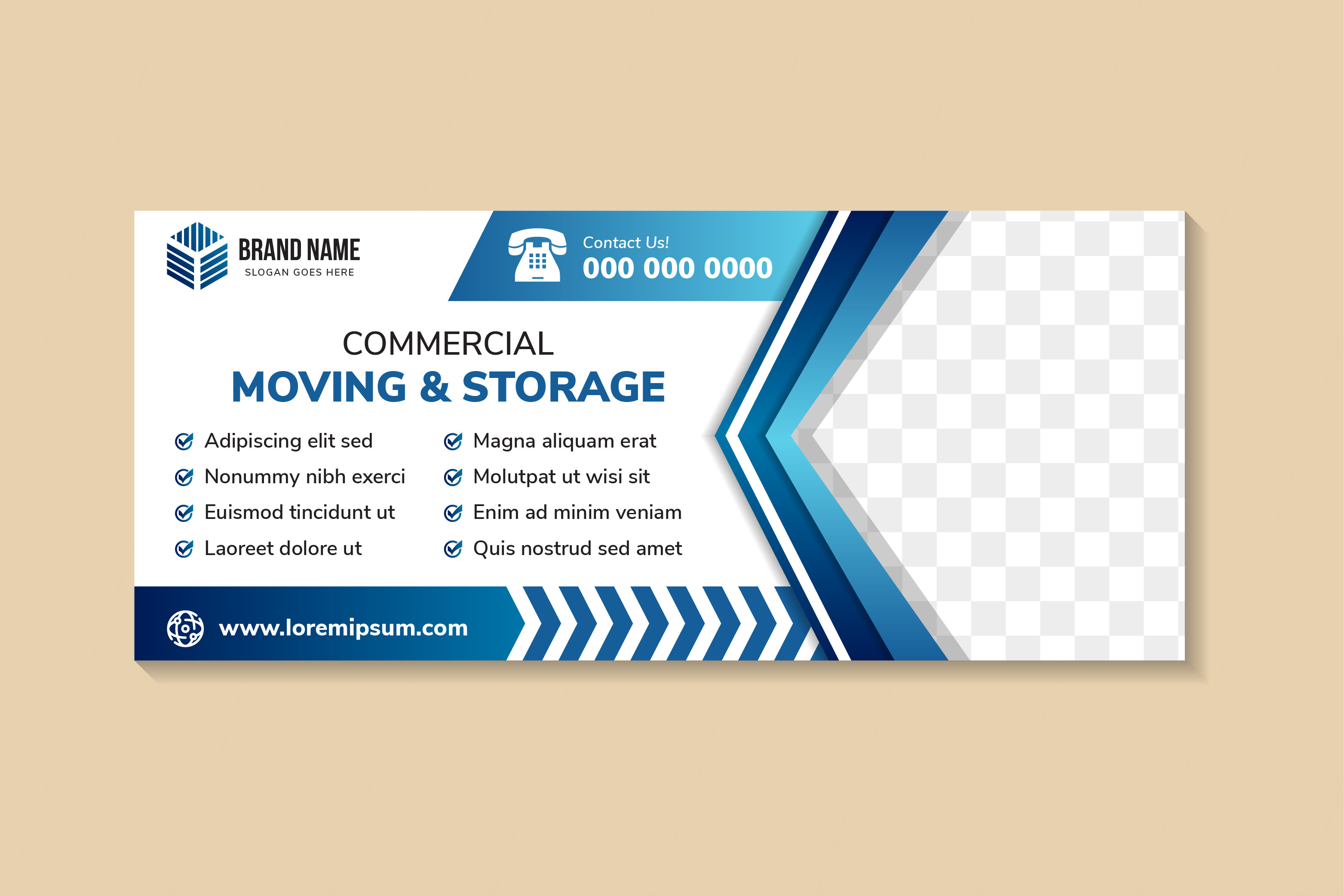 Blue Horizontal Banner Logistics Graphic by noory.shopper · Creative ...