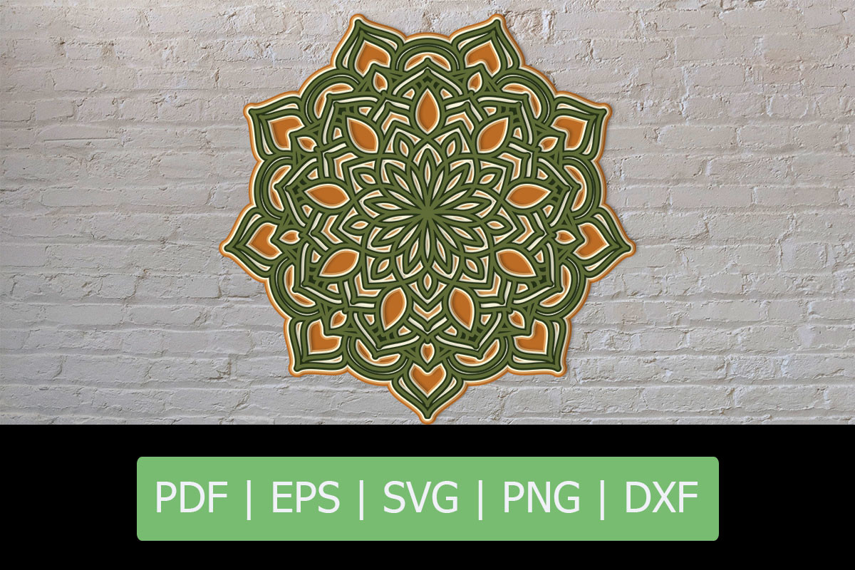 3D Mandala Multilayered Cut File SVG Graphic by NurAjiDesign · Creative ...