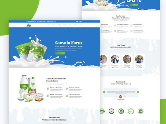 #4 Gowala - Dairy Farm & Eco Products Graphic Websites By Design_love