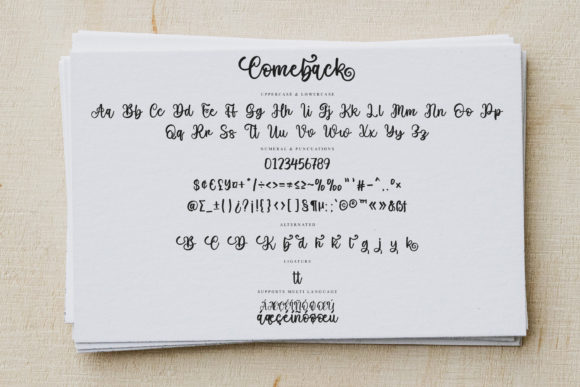 Comeback Font - Preview 4