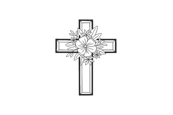 Cross with Flowers