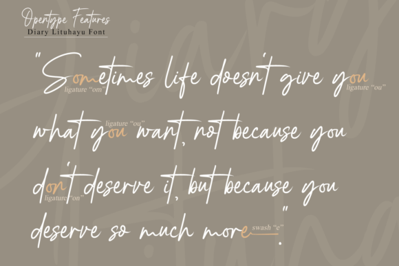 Diary Lituhayu Font PNG with transparent background - Preview 6