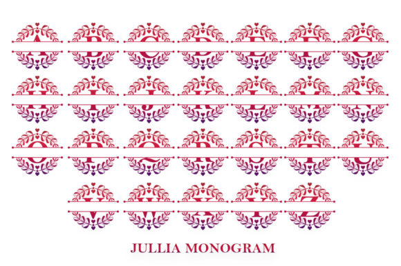Jullia Monogram Font PNG with transparent background - Preview 1