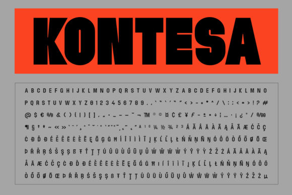 Kontesa Font PNG with transparent background - Preview 1