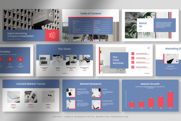 Preview of Modern Digital Marketing Presentation marketing presentation template
