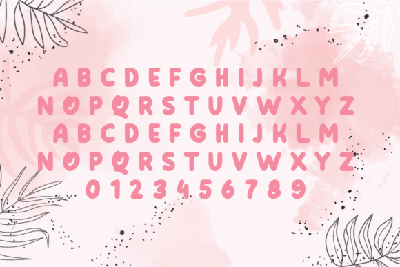 Pinky Almond Font PNG with transparent background - Preview 1