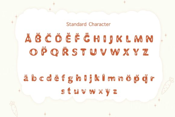 Rabbis Carrot Font PNG with transparent background - Preview 4