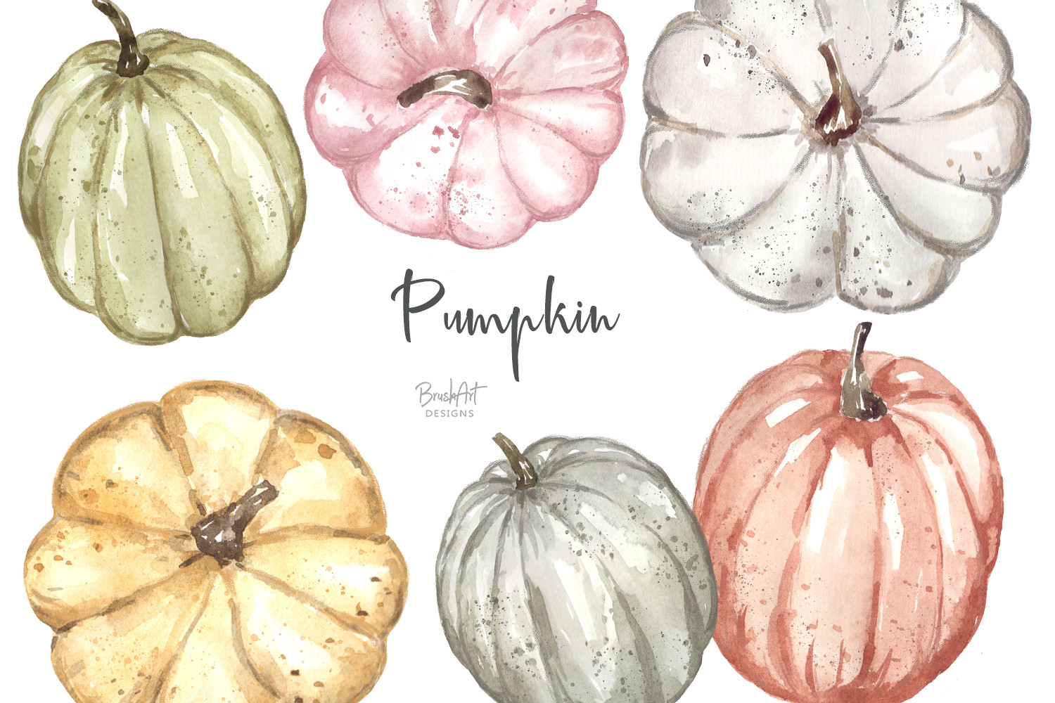 Watercolor Pumpkins Graphic by brushartdesigns · Creative Fabrica