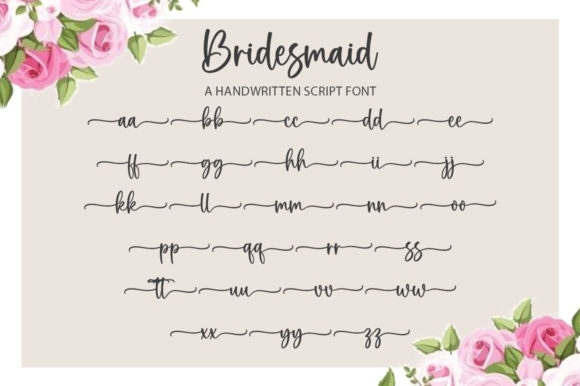 Bridesmaid Font - Preview 6