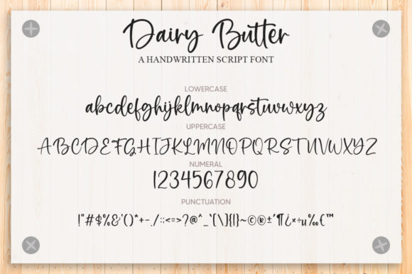 Dairy Butter Font PNG with transparent background - Preview 4