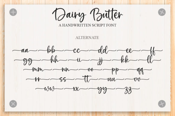 Dairy Butter Font PNG with transparent background - Preview 5