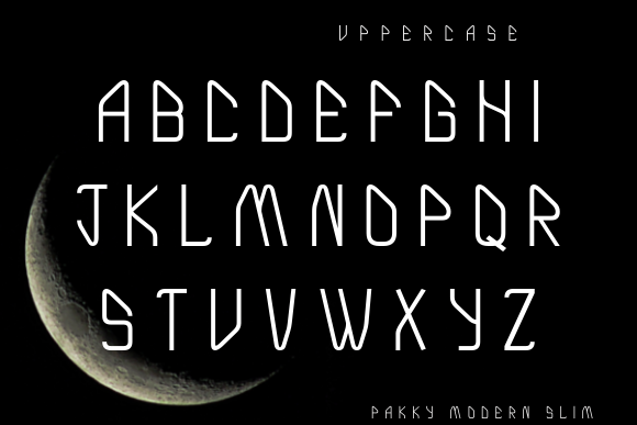 Pakky Modern Slim Font PNG with transparent background - Preview 1