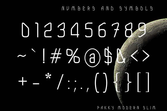 Pakky Modern Slim Font PNG with transparent background - Preview 3