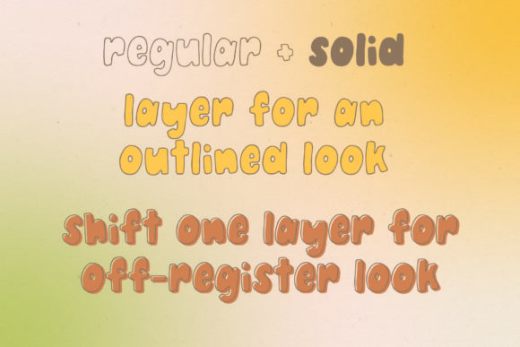 Pudding Pie Font PNG with transparent background - Preview 4