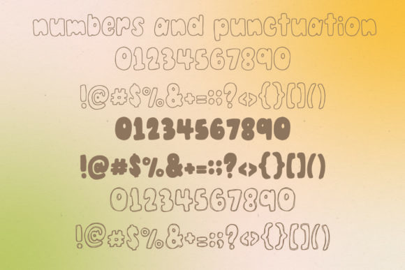 Pudding Pie Font PNG with transparent background - Preview 5