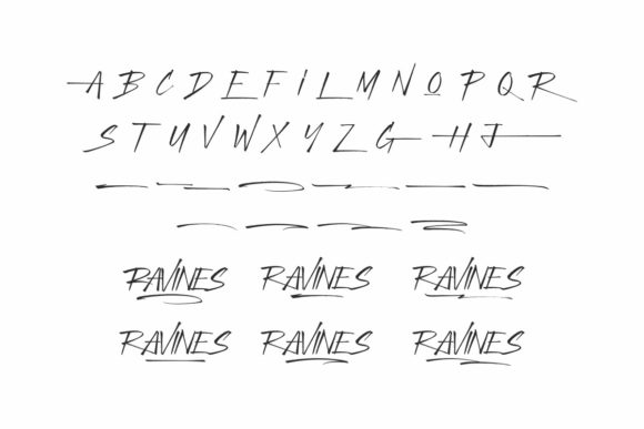 Ravines Font PNG with transparent background - Preview 6