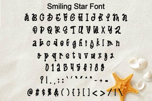 Smiling Star Font PNG with transparent background - Preview 4