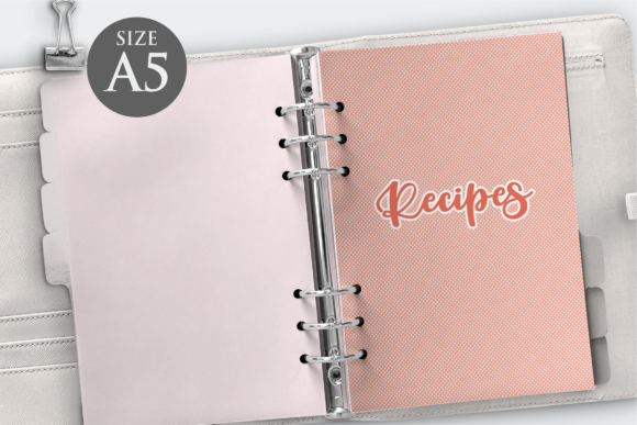 A5 Printable Recipe Binder
