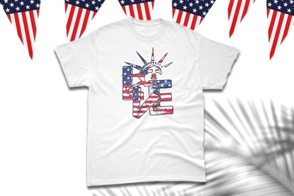 Liberty Love Sublimation PNG Graphic Print Templates By Jacpot07