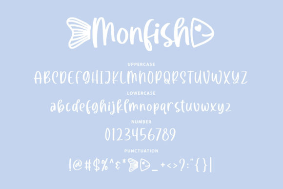 Monfish Font PNG with transparent background - Preview 2