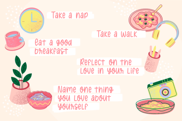 Rainbow Heart Font PNG with transparent background - Preview 1