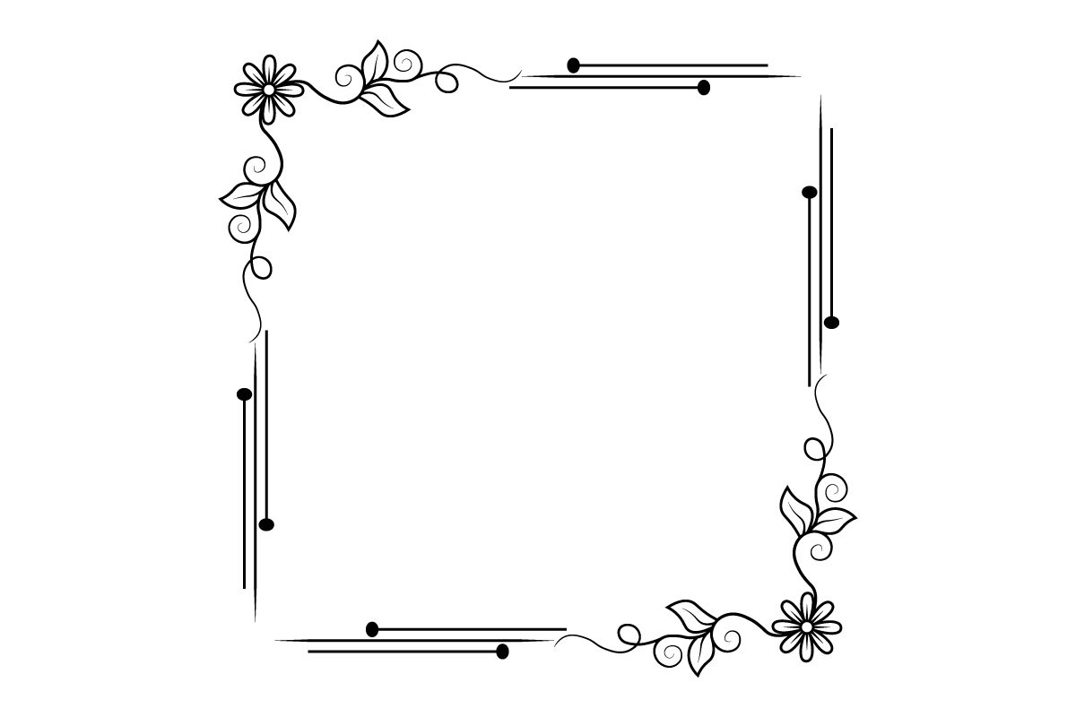 Border Outline Design Art Graphic by coxvect · Creative Fabrica